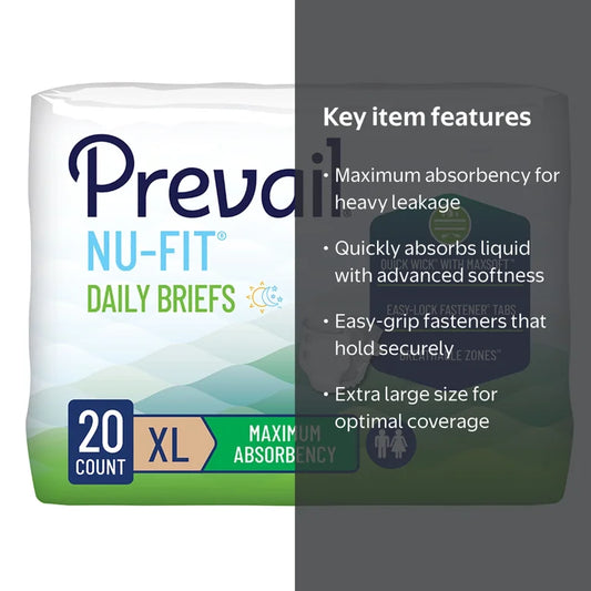 Prevail Nu-Fit Adult Incontinence Brief