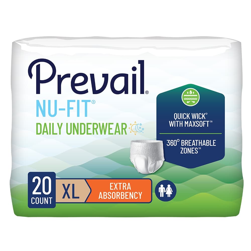 Prevail Nu-Fit Adult Incontinence Underwear XL Extra Absorbency, 20 Ct
