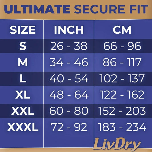 LivDry Ultimate Adult Diapers Incontinence