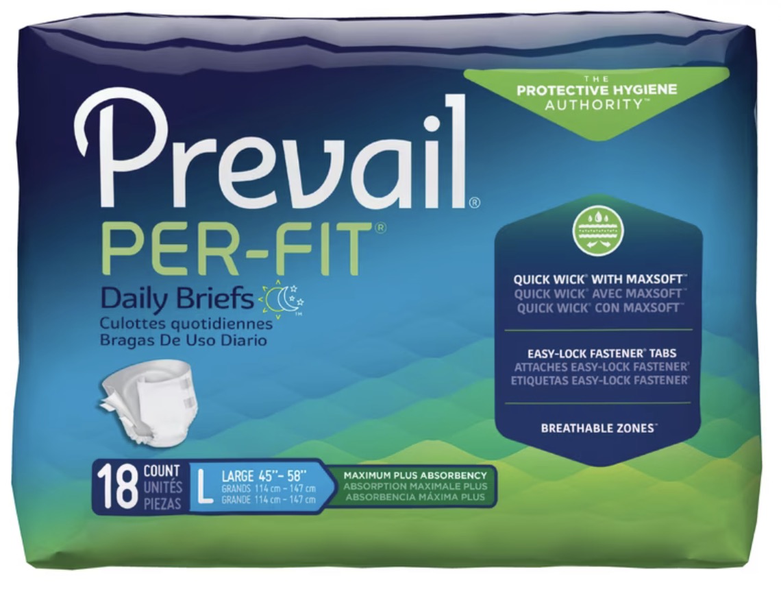 Prevail Per-Fit Adult Incontinence Briefs Heavy Absorbency