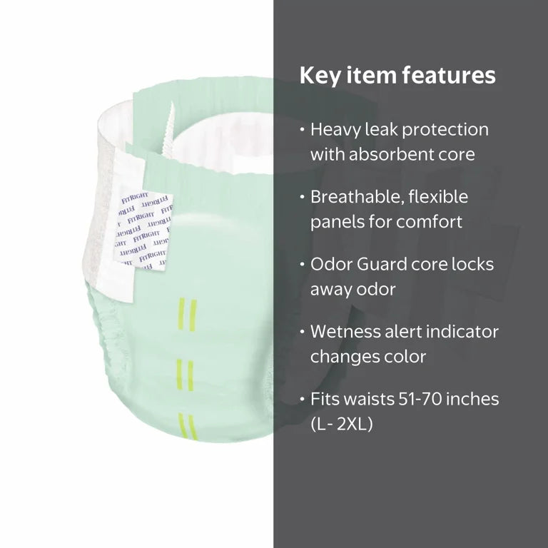 FitRight Incontinence Diapers with Tabs