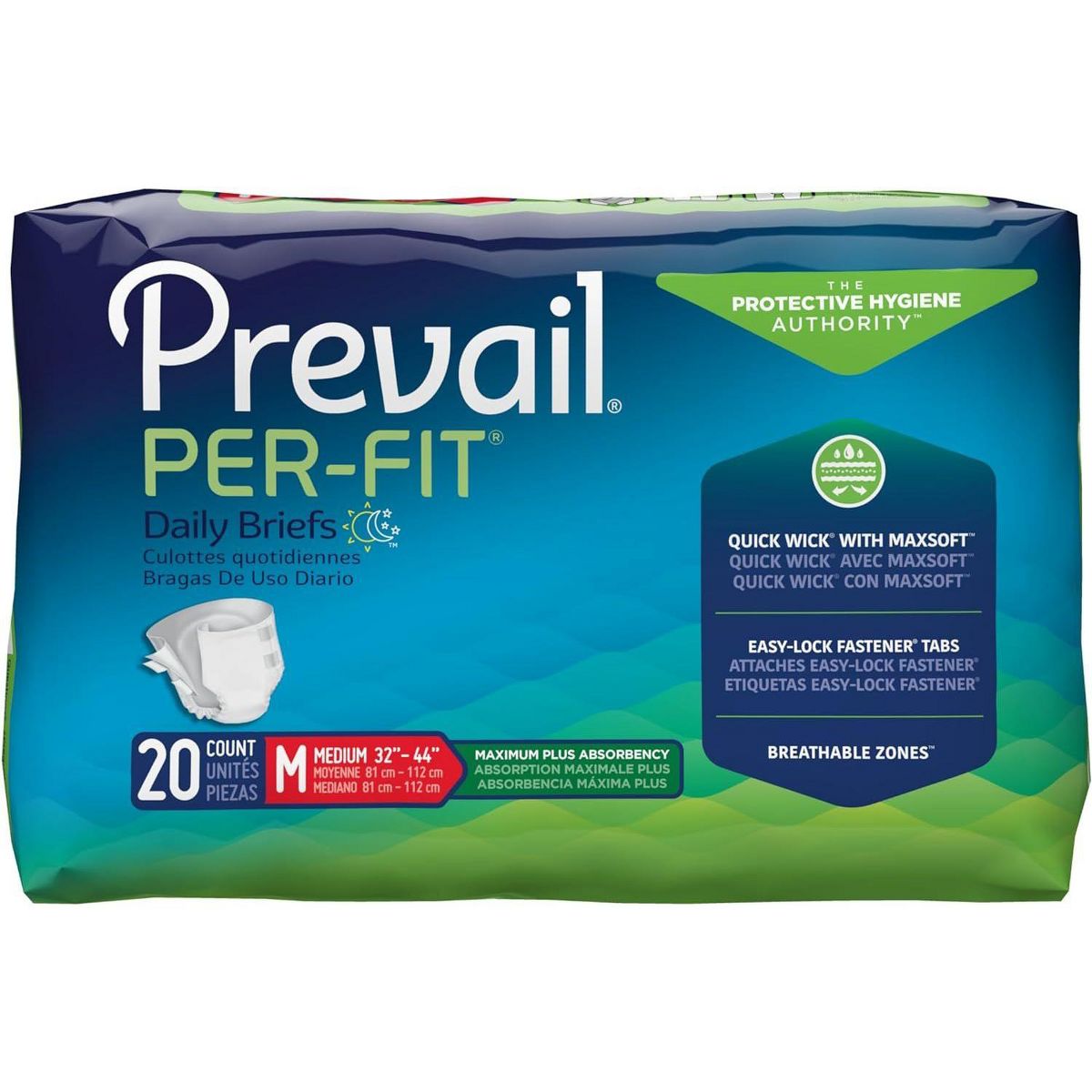 Prevail Per-Fit Protective Underwear, Medium, 20 Count