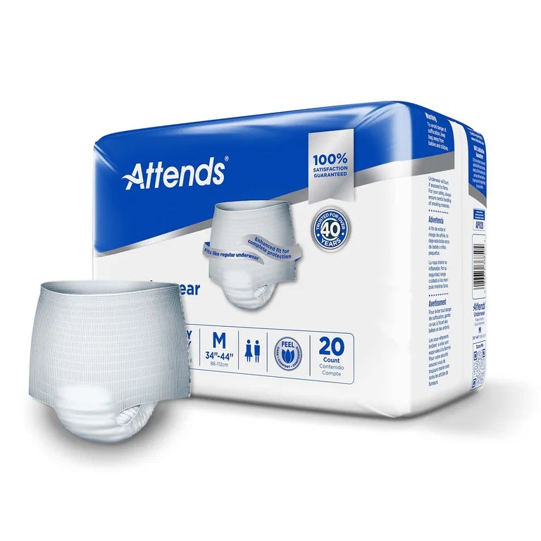 Attends Underwear, Extra Heavy Absorbency, Medium, 20 Count