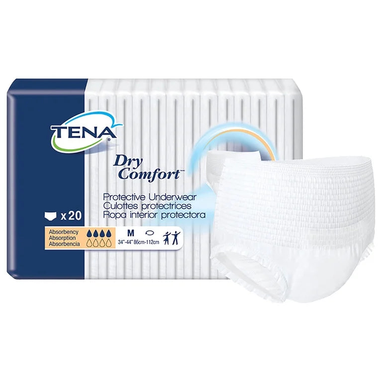 TENA Dry Comfort Adult Incontinence Underwear Medium, 20 Count