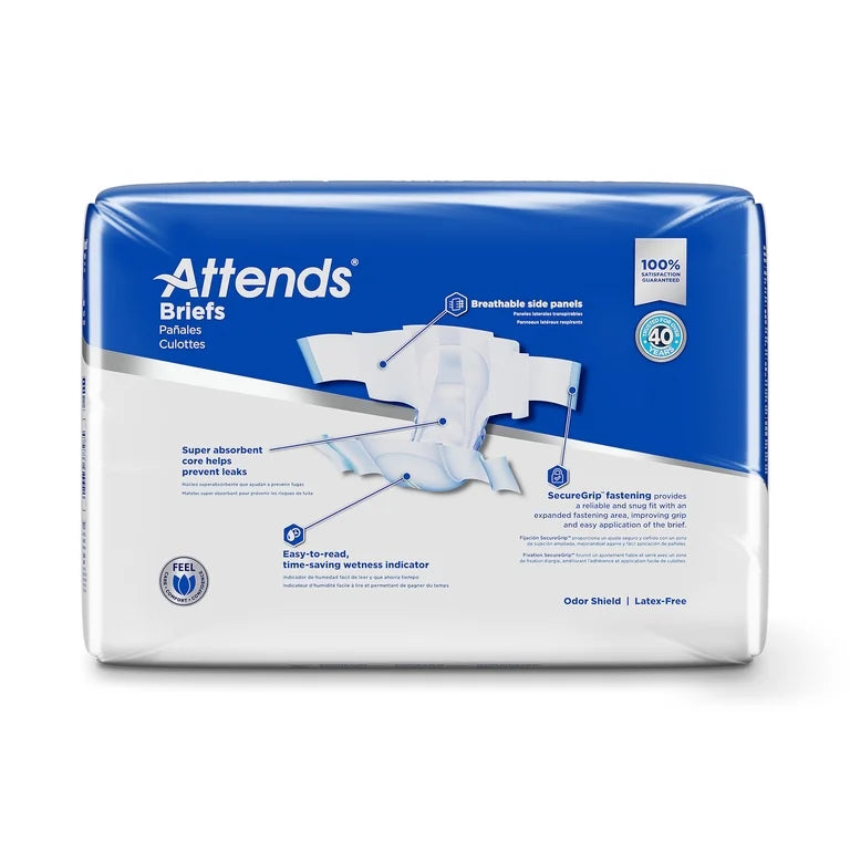 Attends Adult Incontinence Briefs XL Heavy Absorbency DDP40, 20 Count
