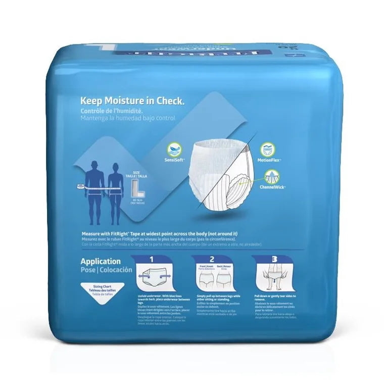 FitRight Adult Incontinence Underwear Extra Absorbent L 40-56", 20 Ct