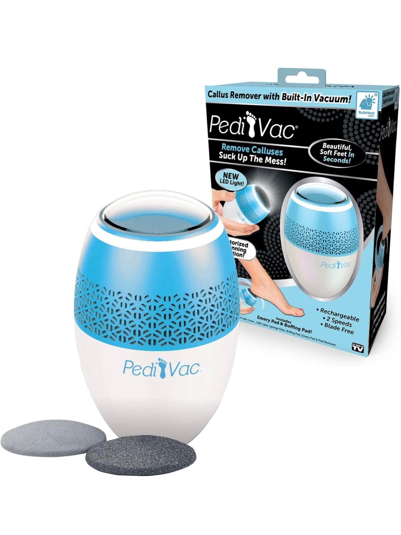 Pedi Vac Electric Callus Remover with Built-in Vacuum